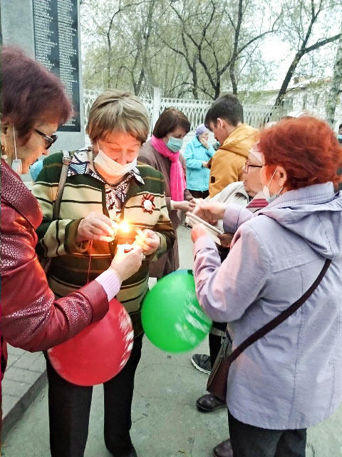 Р.п. Чик, Коченевский р-н. Акция "Свеча памяти".